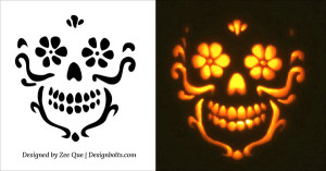 Beautiful-Skull-Pumpkin-Carving-Stencil-2015 (1)